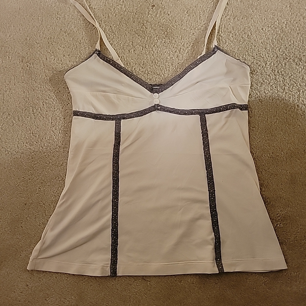 Mango Cream and Black Camisole